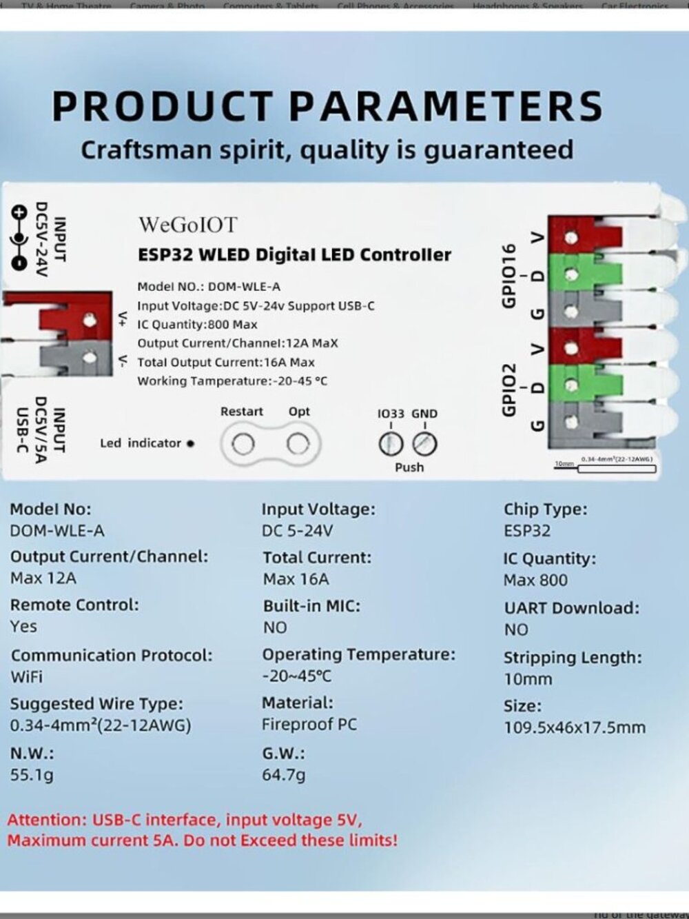 WLED Digital LED Strip Controller (App controlled) - Picture 10 of 11
